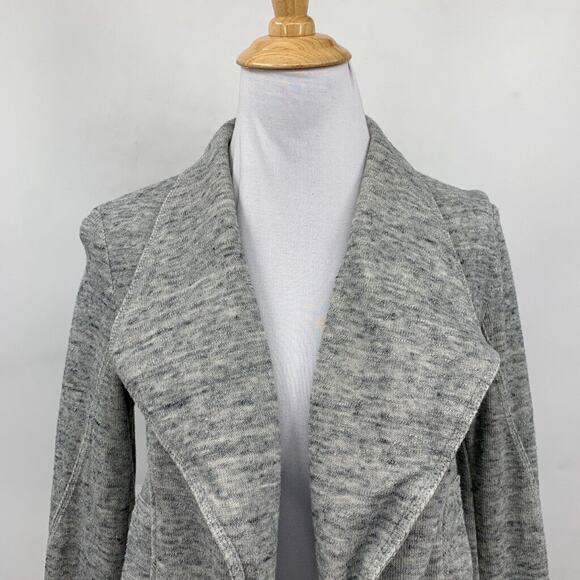 10 Crosby Derek Lam Jacket Womens 2 Gray Tweed Open Front Cutout Flyaway Cropped - Picture 3 of 12